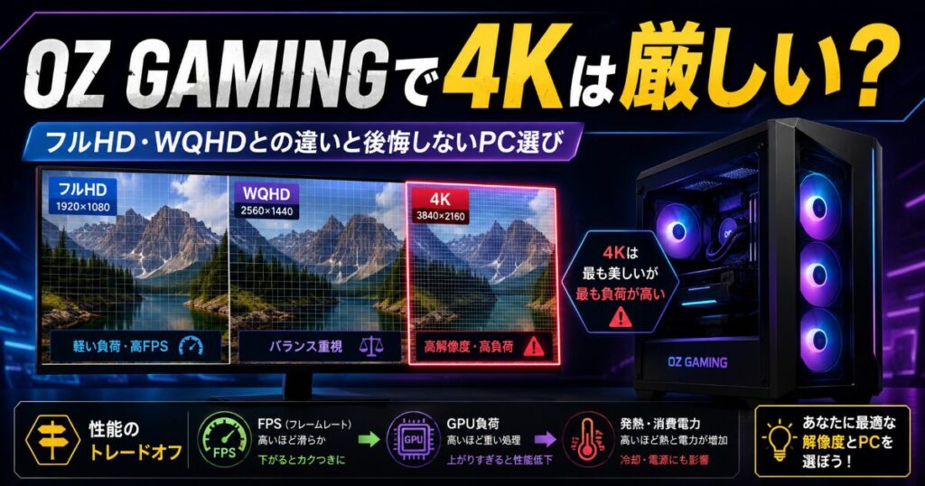 OZ GAMING 4K 厳しい